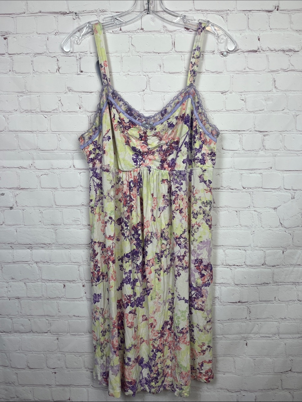 Soma Floral Print Chemise Sleeveless Nightgown Size XL